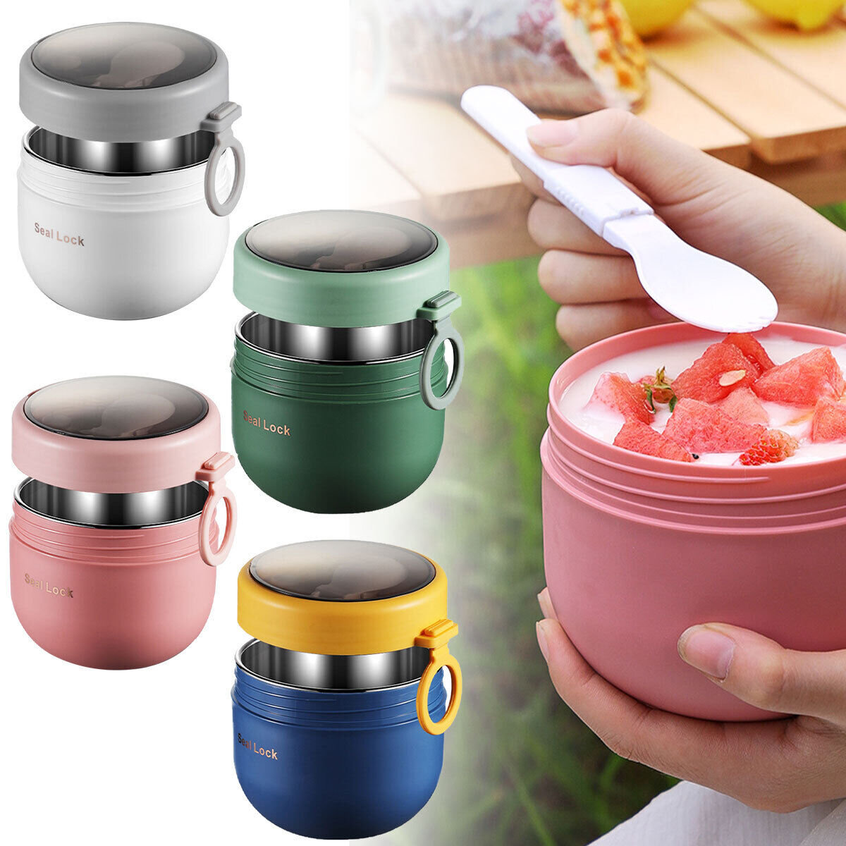 600ML Stainless Steel Lunch Bo - Baby Food Warmer Portable recension och pris