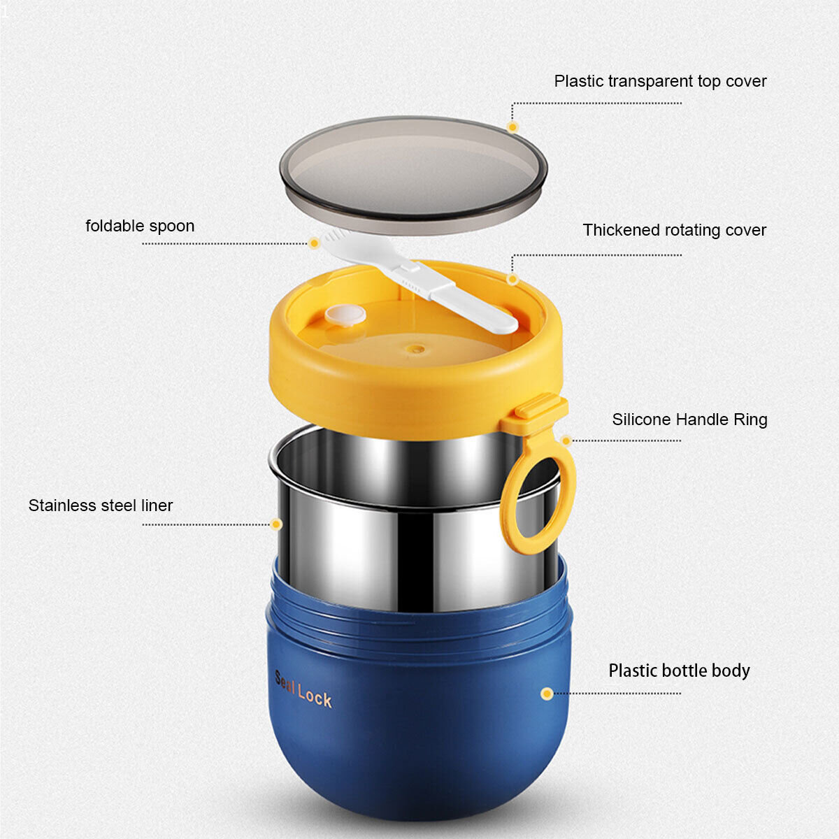 600ML Stainless Steel Lunch Bo - Baby Food Warmer Portable recension och pris