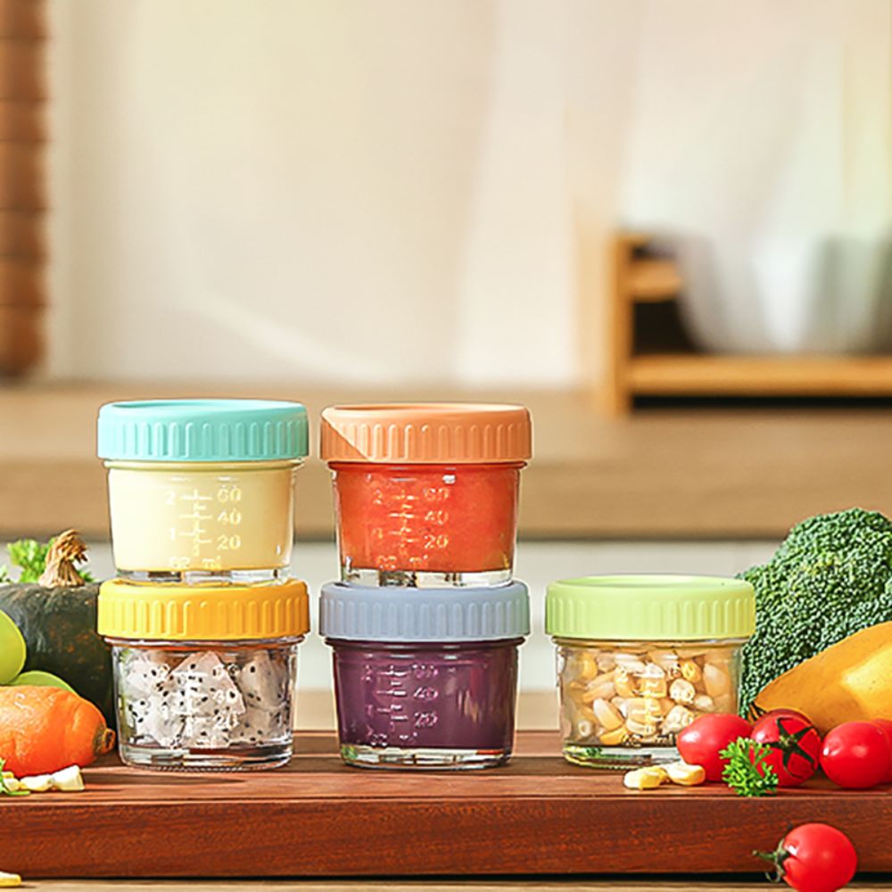 6pcs Glass Baby Food Jar Reusa - Baby Food In Jars recension och pris