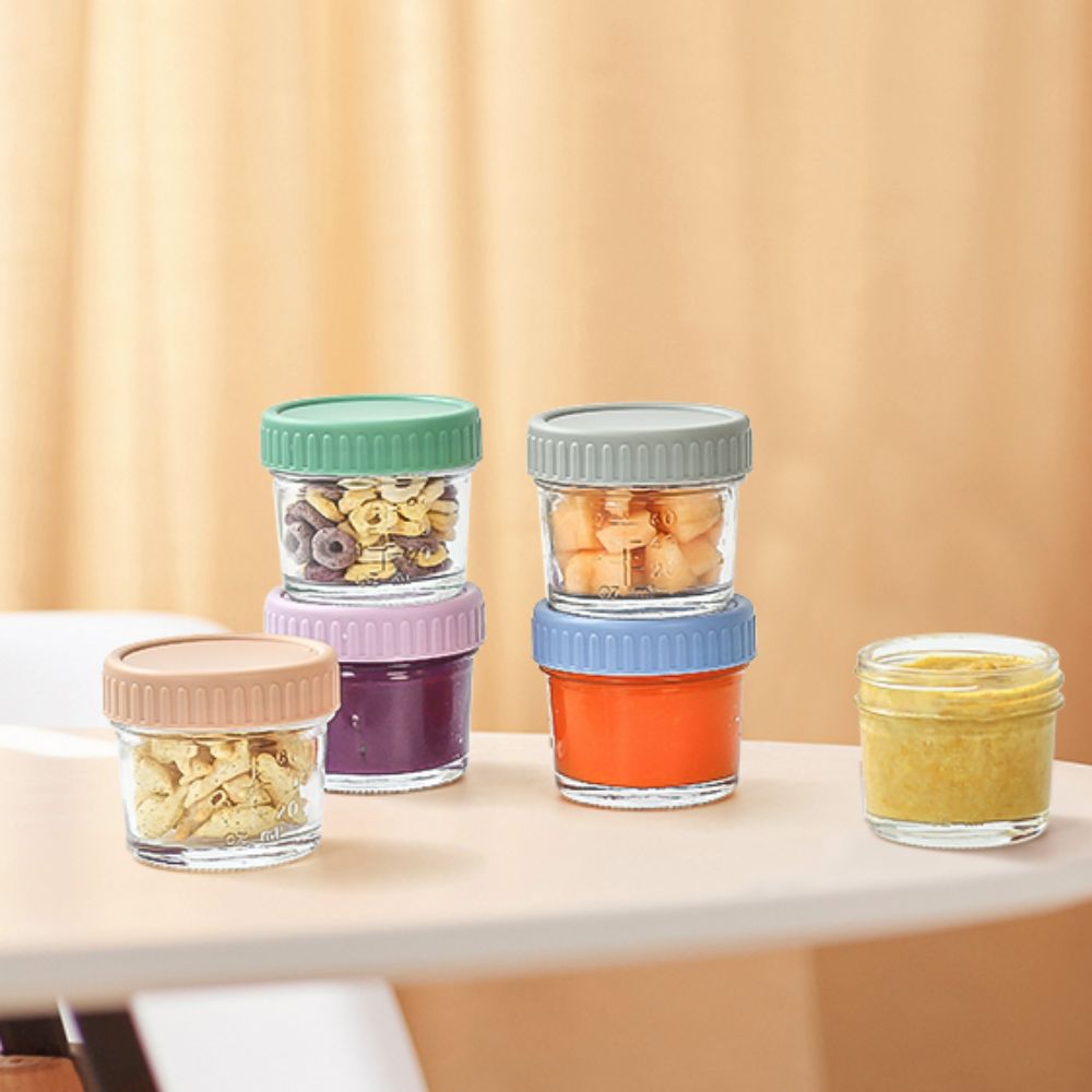 6pcs Glass Baby Food Jar Reusa - Baby Food In Jars recension och pris