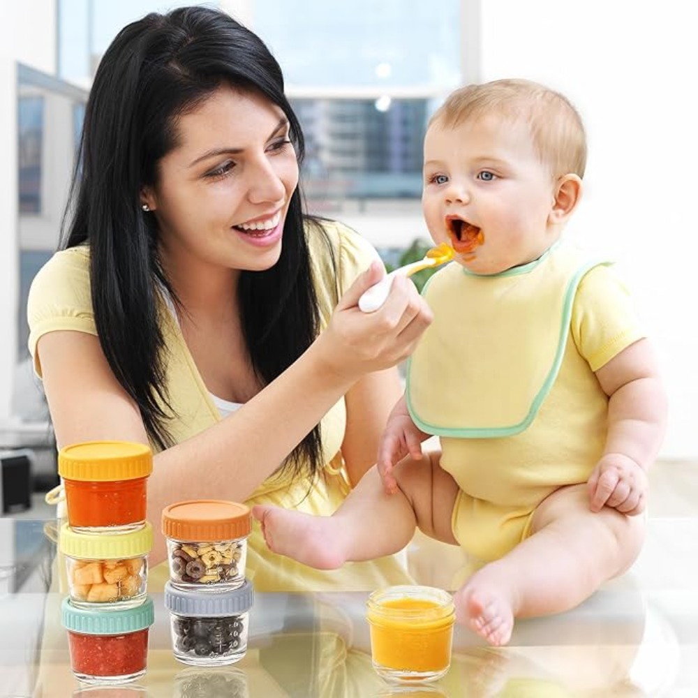 6pcs Glass Baby Food Jar Reusa - Baby Food In Jars recension och pris