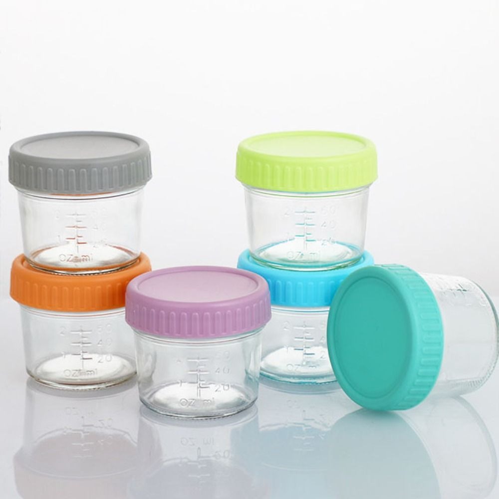 6pcs Glass Baby Food Jar Reusa - Baby Food In Jars recension och pris